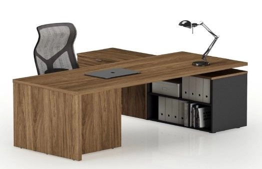 Director Table | Profuse Director Table With Side Cabinet | Office Table PDT-05