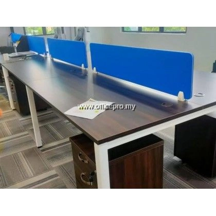Office Furniture Shah Alam Office Workstation Table Cluster Of 4 Seater | Office Cubicle | Office Partition