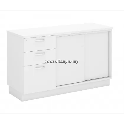 HQ-YSP 7123 Sliding Door Cabinet + Fixed Pedestal 2Drawer1Filling Klang