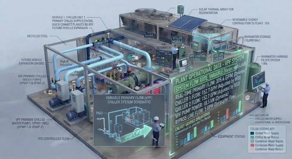 Variable primary flow (VPF) chiller system design