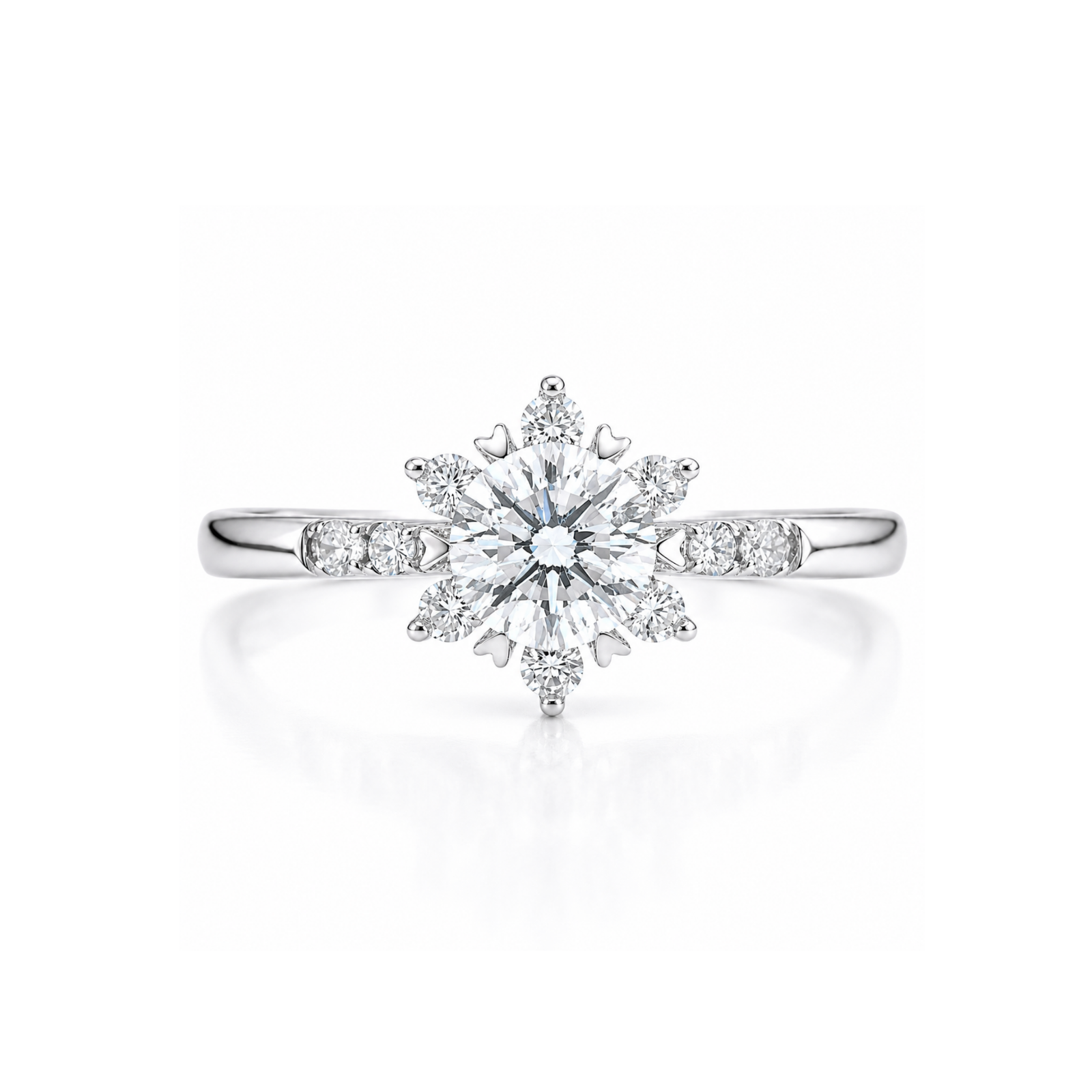 Roman & Co庐 Virelle Snowflake Halo Engagement Ring