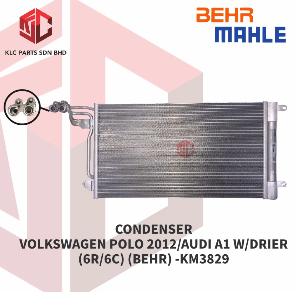 CONDENSER VOLKSWAGEN POLO 2012/AUDI A1 W/DRIER (6R/6C) (BEHR) - KM3829