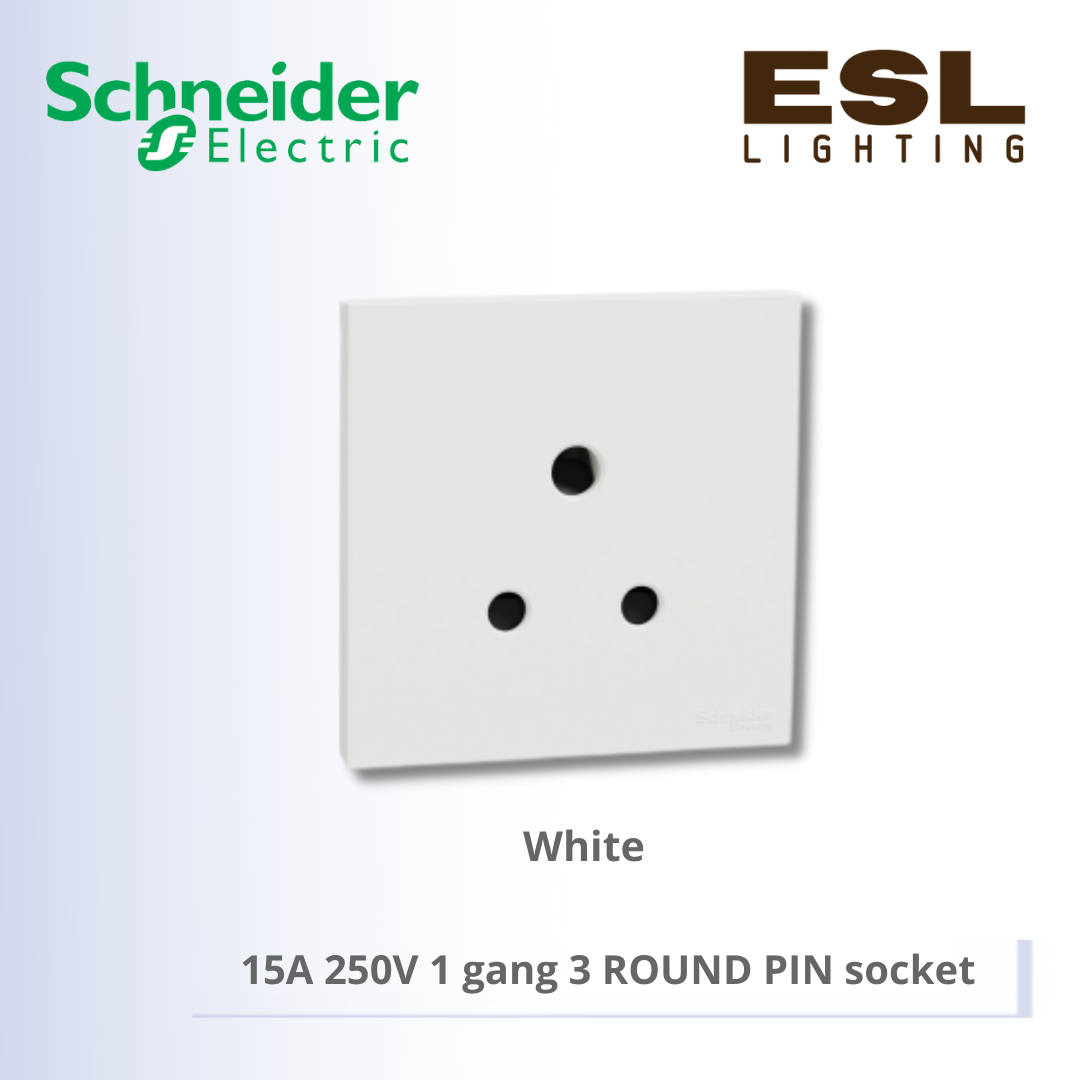 SCHNEIDER AvatarOn C 15A 250V 1 gang 3 ROUND PIN socket - E87426_15_WE_G11