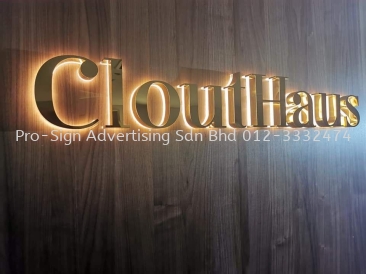 PREMIUM GOLD STAINLESS STEEL BACKLIT LETTERING