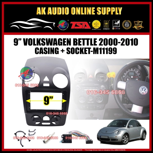 Volkswagen VW Beetle 2000 - 2010 Android 9” inch Casing + Socket - M11199