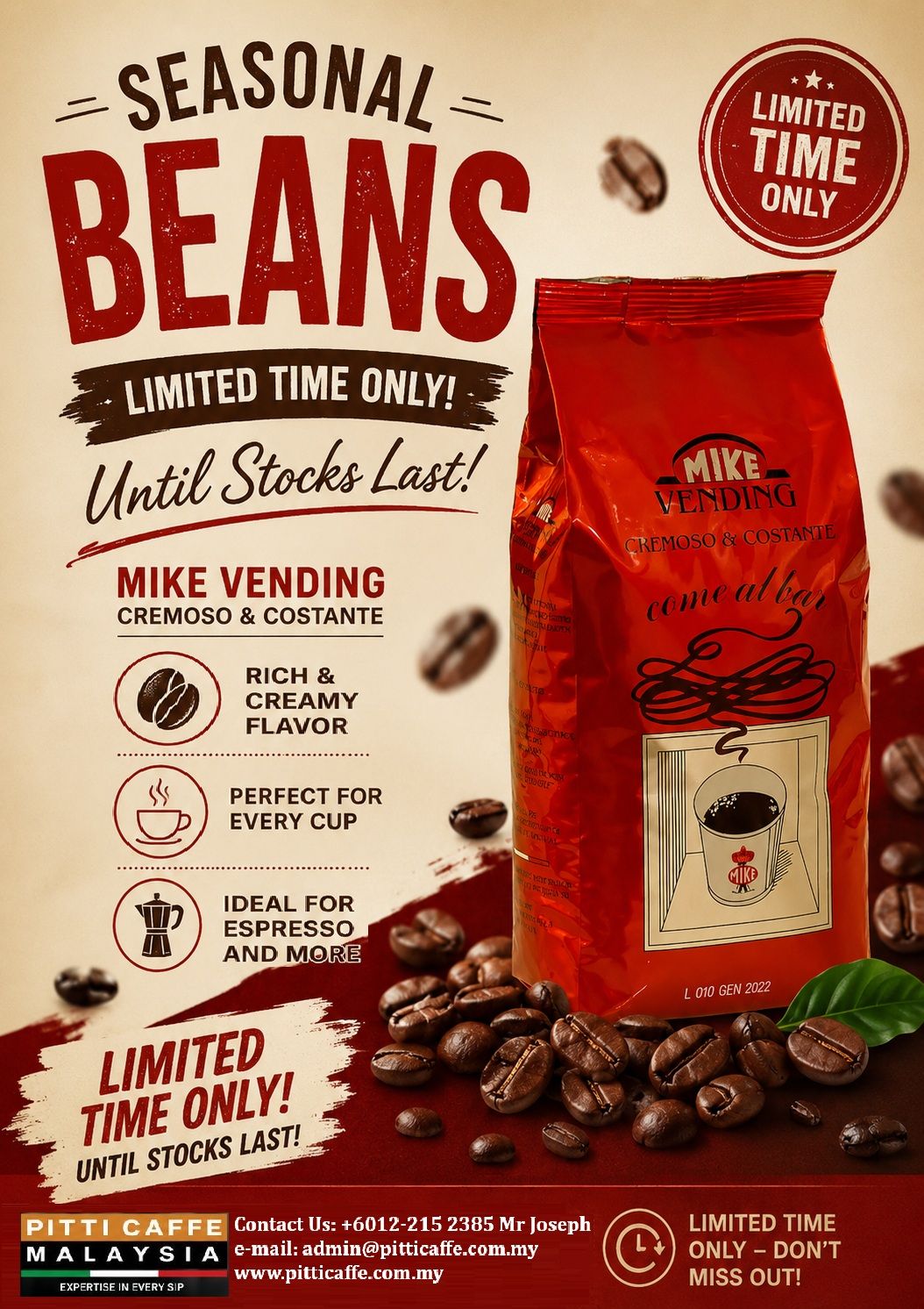 CAFFE MIKE VENDING ROSSO