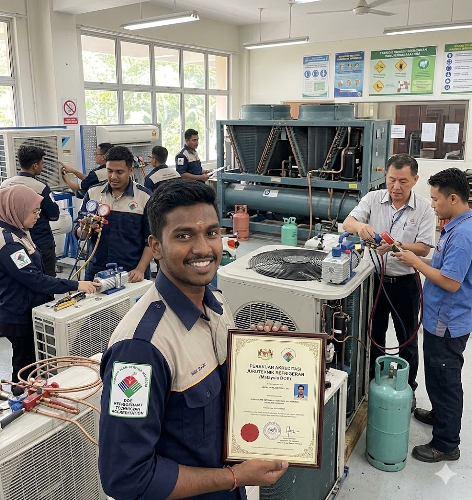 refrigerant technician accreditation Malaysia DOE