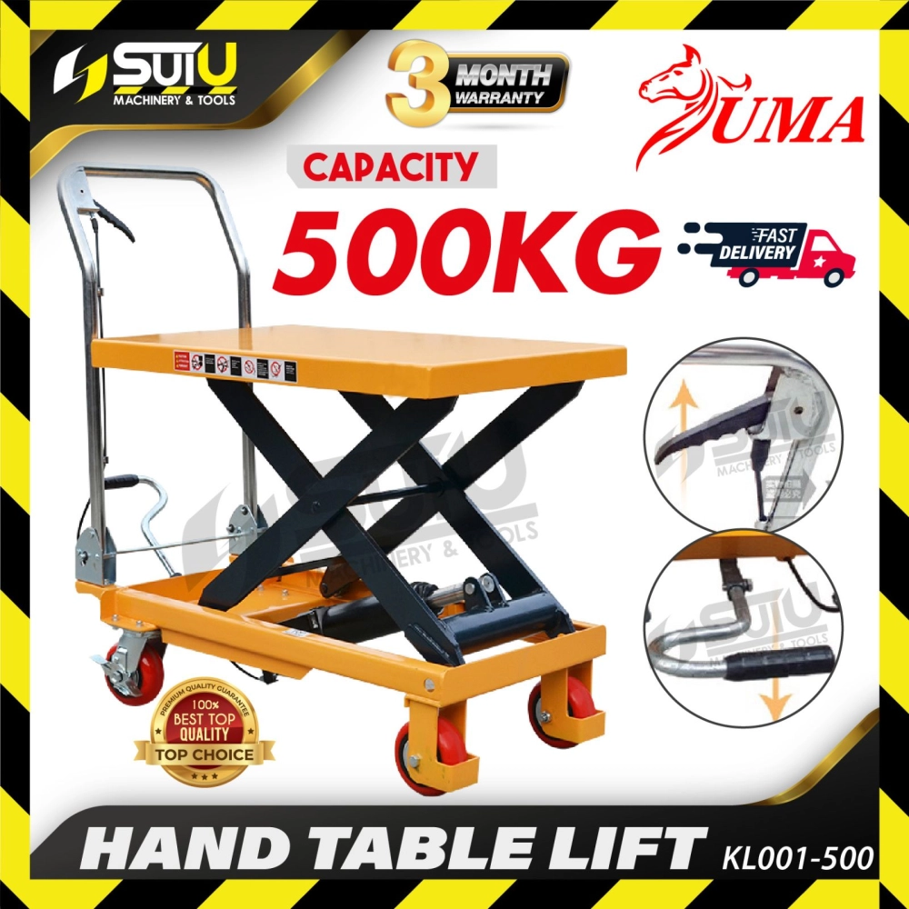 UMA KL001-500 / KL001500 Hand Table Lift (Capacity : 500KG)