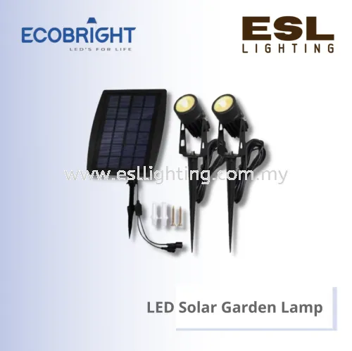 ECOBRIGHT LED Solar Garden Lamp 2 x 3W - TS-S2103 IP65