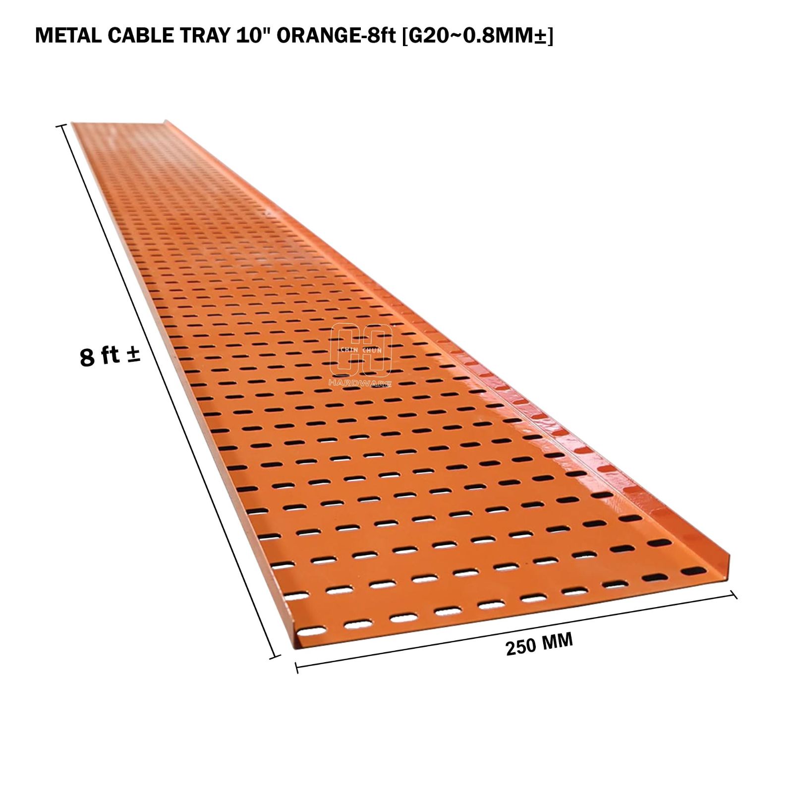 METAL CABLE TRAY 10" ORANGE 8ft G20 0.8MM卤
