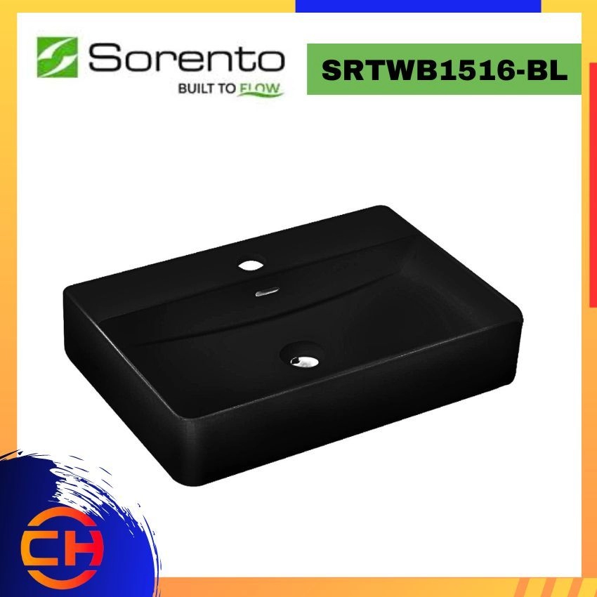 SORENTO COUNTERTOP BASINS SRTWB1516-BL ( L600xW420xH130mm )