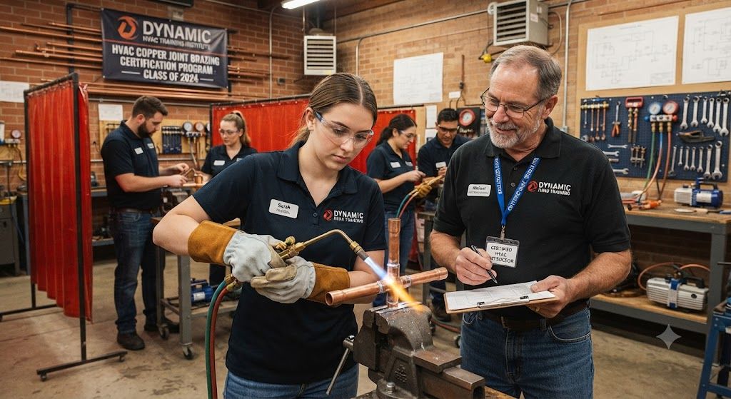 copper joint brazing HVAC certification course