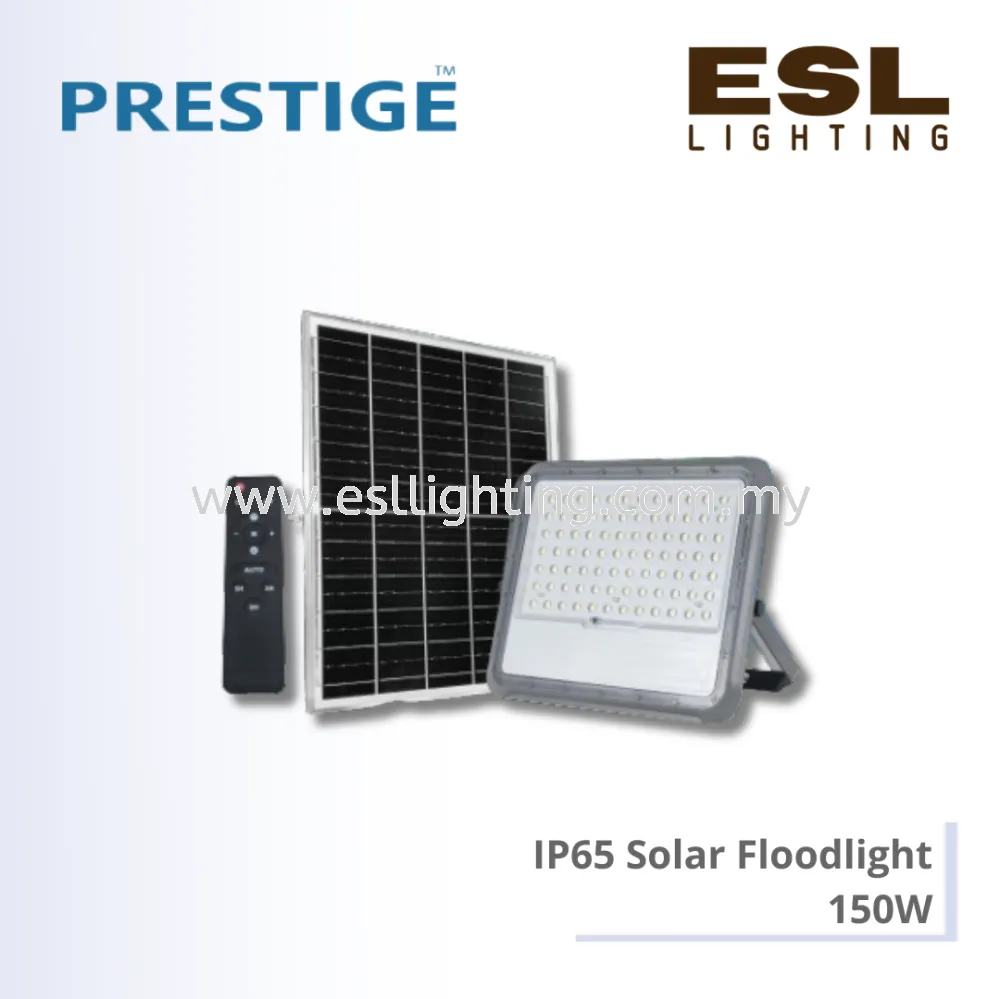 PRESTIGE IP65 Solar Floodlight 150W - PLS-STORM-SL150-FL-FL 6500K