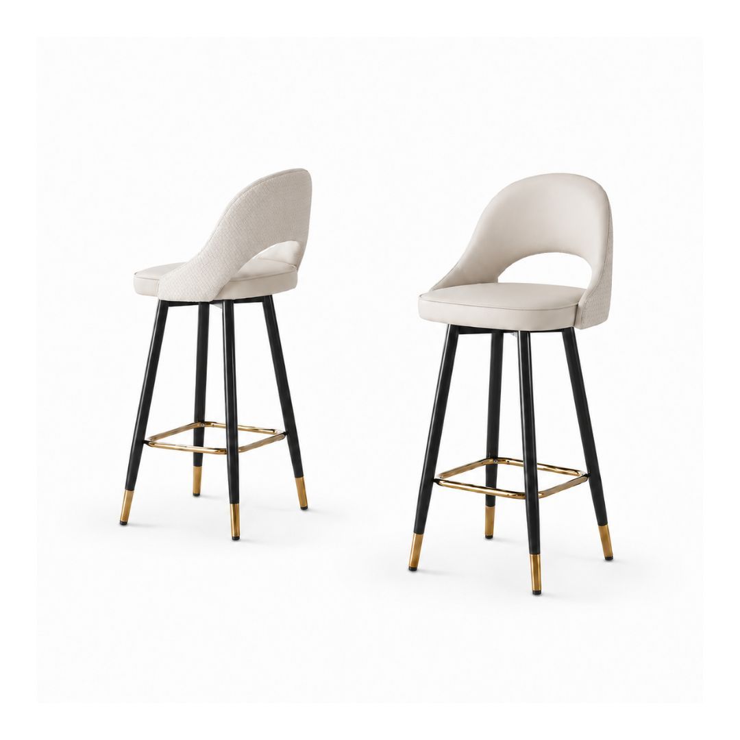 PU Leather Bar Chair C/W Metal Leg