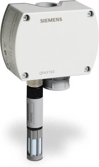 QFA3160: Room RH Sensor, 0-10Vdc Output Signal, 0-100% RH (Relative Humidity) Temperature, Temperature (0-10V), Connection Type: Terminal Block, No Display