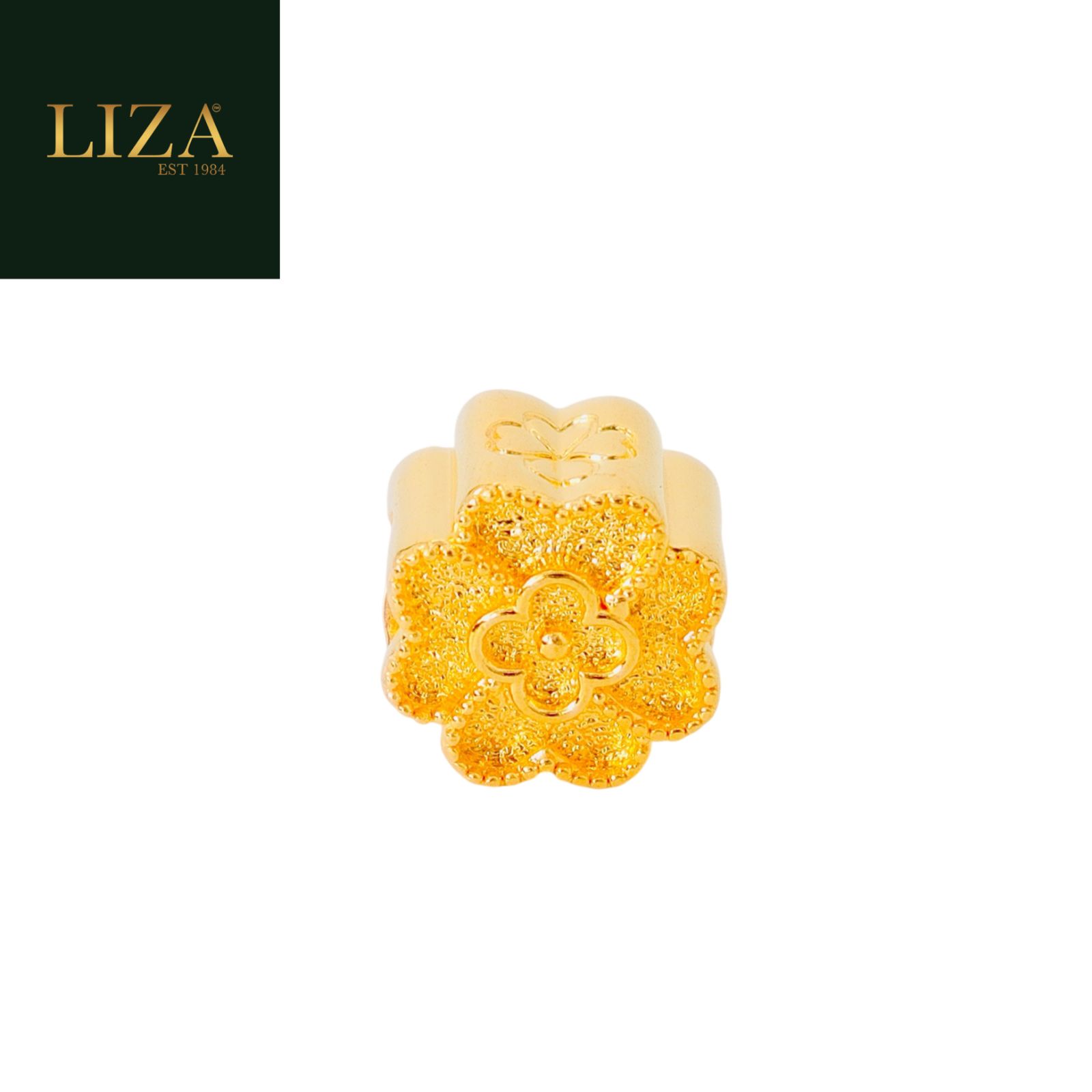 LIZA 916 GOLD PENDANT 22K PURE GOLD PENDANT WITH BEAD CLOVER