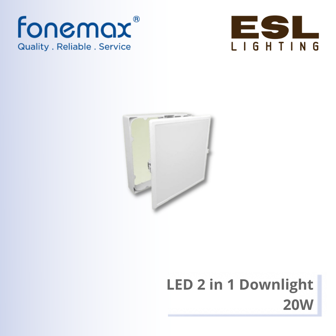 FONEMAX LED 2 in 1 Downlight (Recessed/Surface) Square 20W - FMS2062S