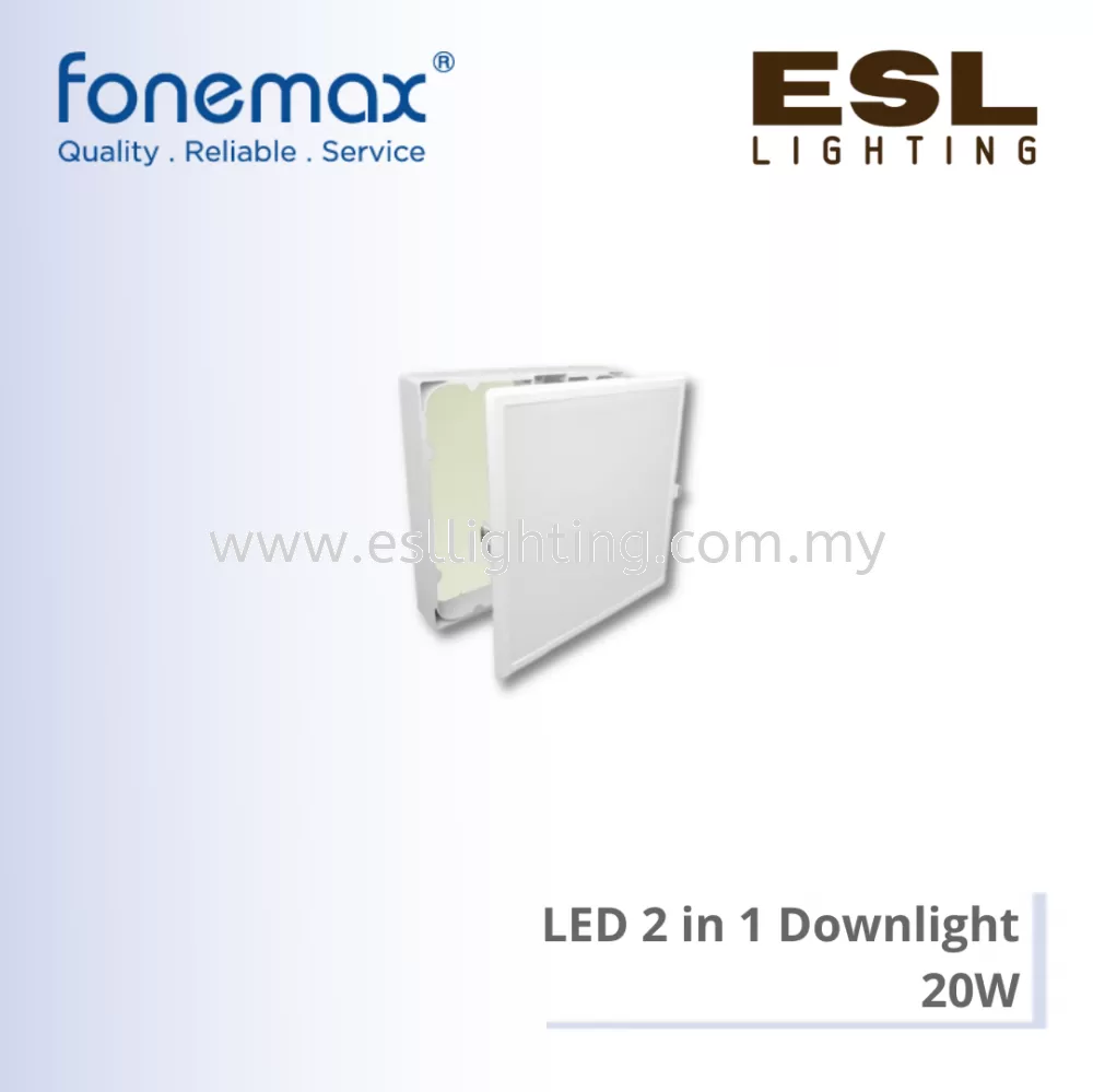 FONEMAX LED 2 in 1 Downlight (Recessed/Surface) Square 20W - FMS2062S