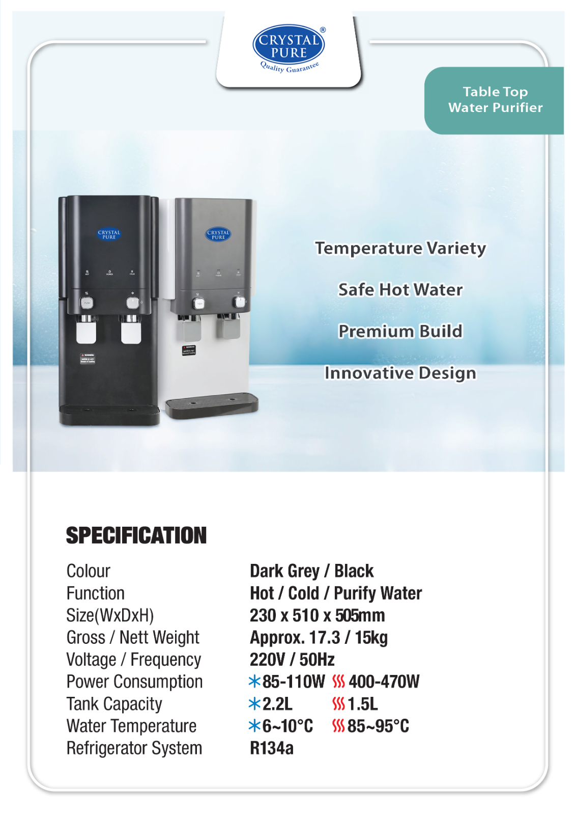 Table Top Water Purifier