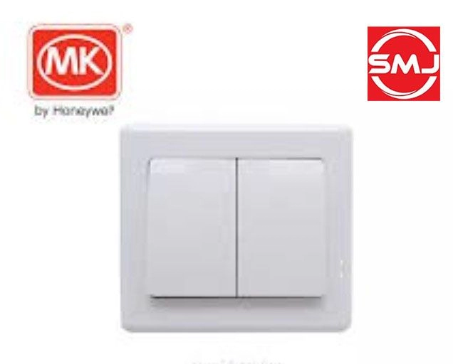 MK E4782WHI 2 Gang 2 Way PVC Switch Socket (SIRIM Approved)