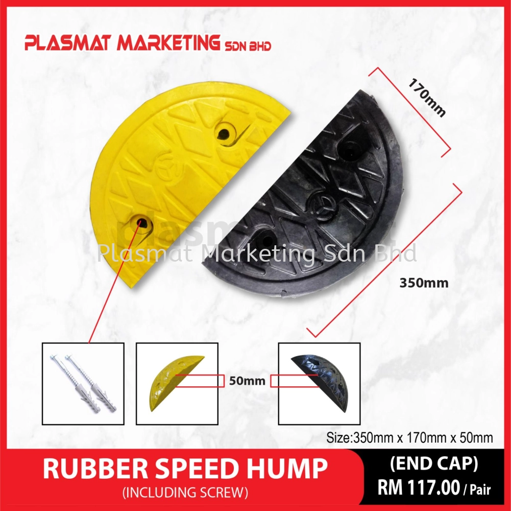 Rubber Speed Hump (End Cap)