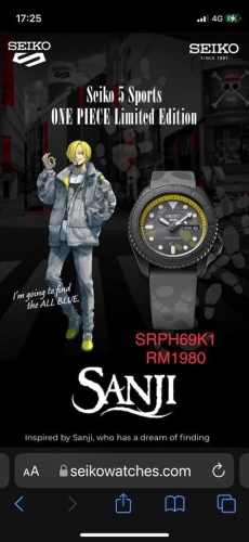 Seiko Sports One Piece Limited Edition-SANJI