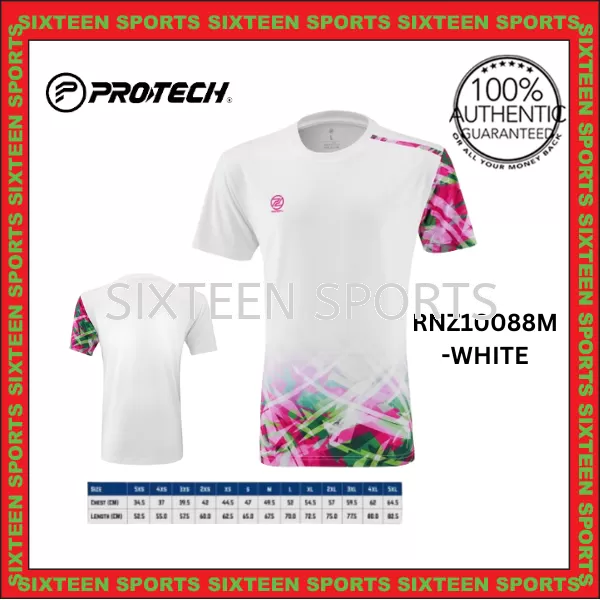 PROTECH Dry Fit Sport Graphic T-Shirt | White | RNZ10088M