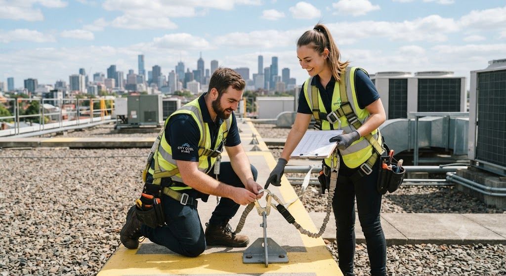 HVAC work at height compliance procedures