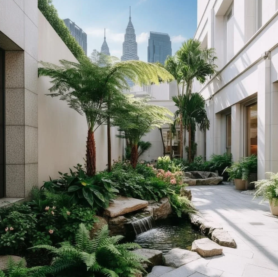 Garden Landscape with Water Feature Malaysia 马来西亚花园景观及水景 Landskap Taman dengan Ciri Air Malaysia