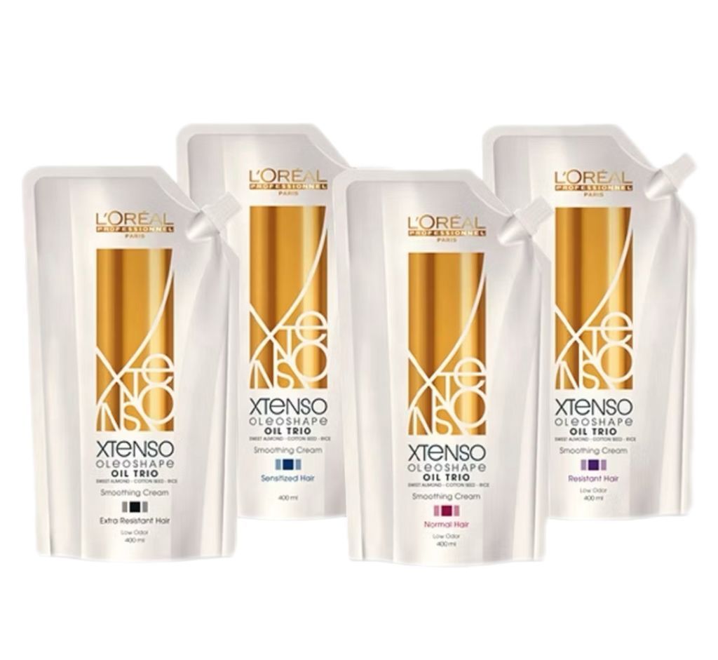 LOREAL Xtenso Oleoshape Smoothing Rebonding Cream 400ml + Straightening Neutralizer 400ml