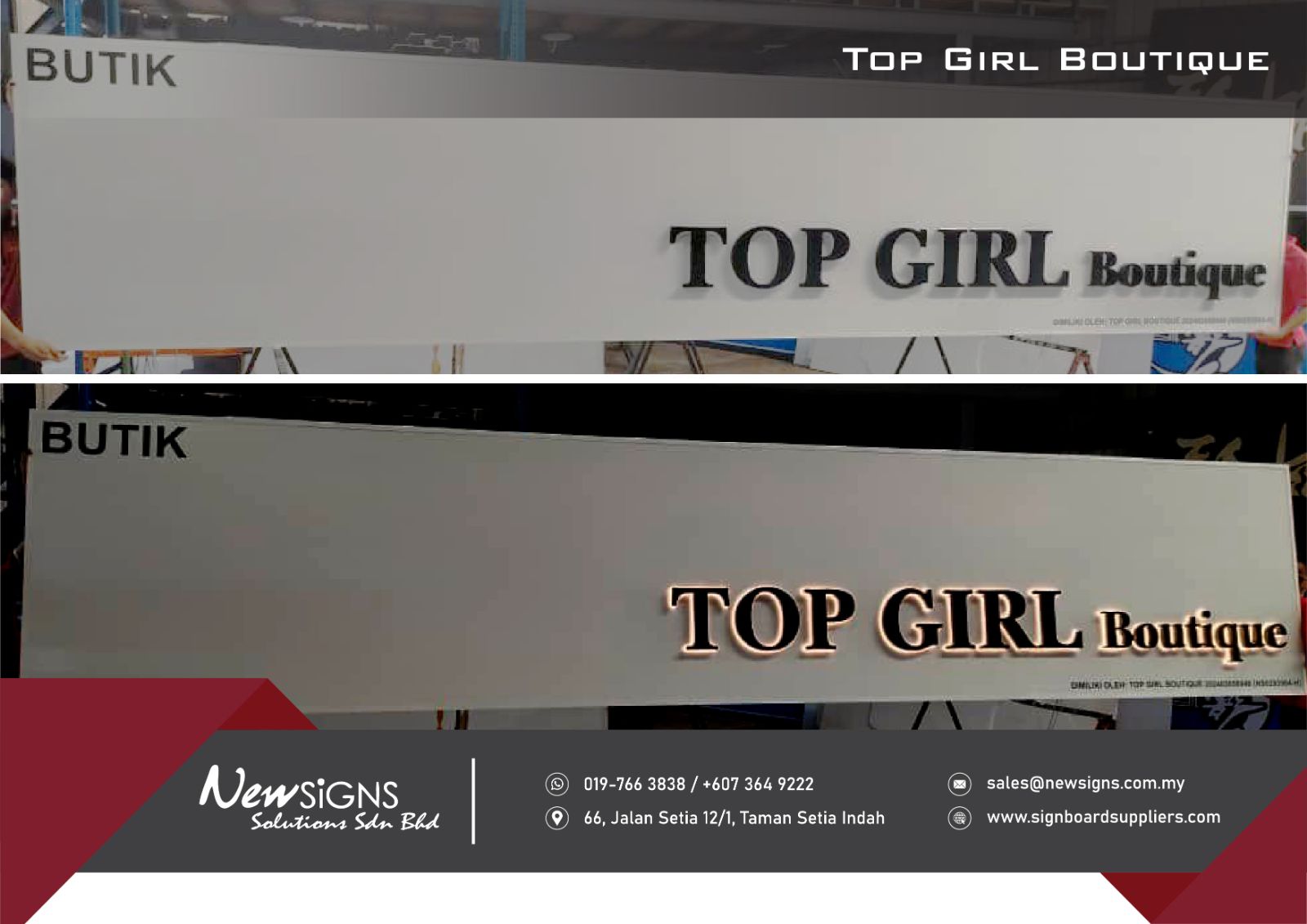 Top Girl Boutique - Acp Base with Back Lit