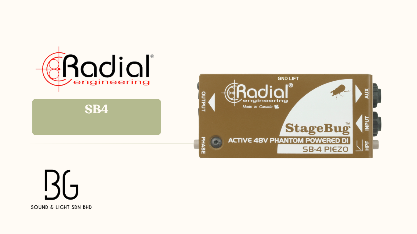 Radial Engineering StageBug SB-4 主动式 Piezo DI Box｜木吉他、小提琴、低音提琴专用
