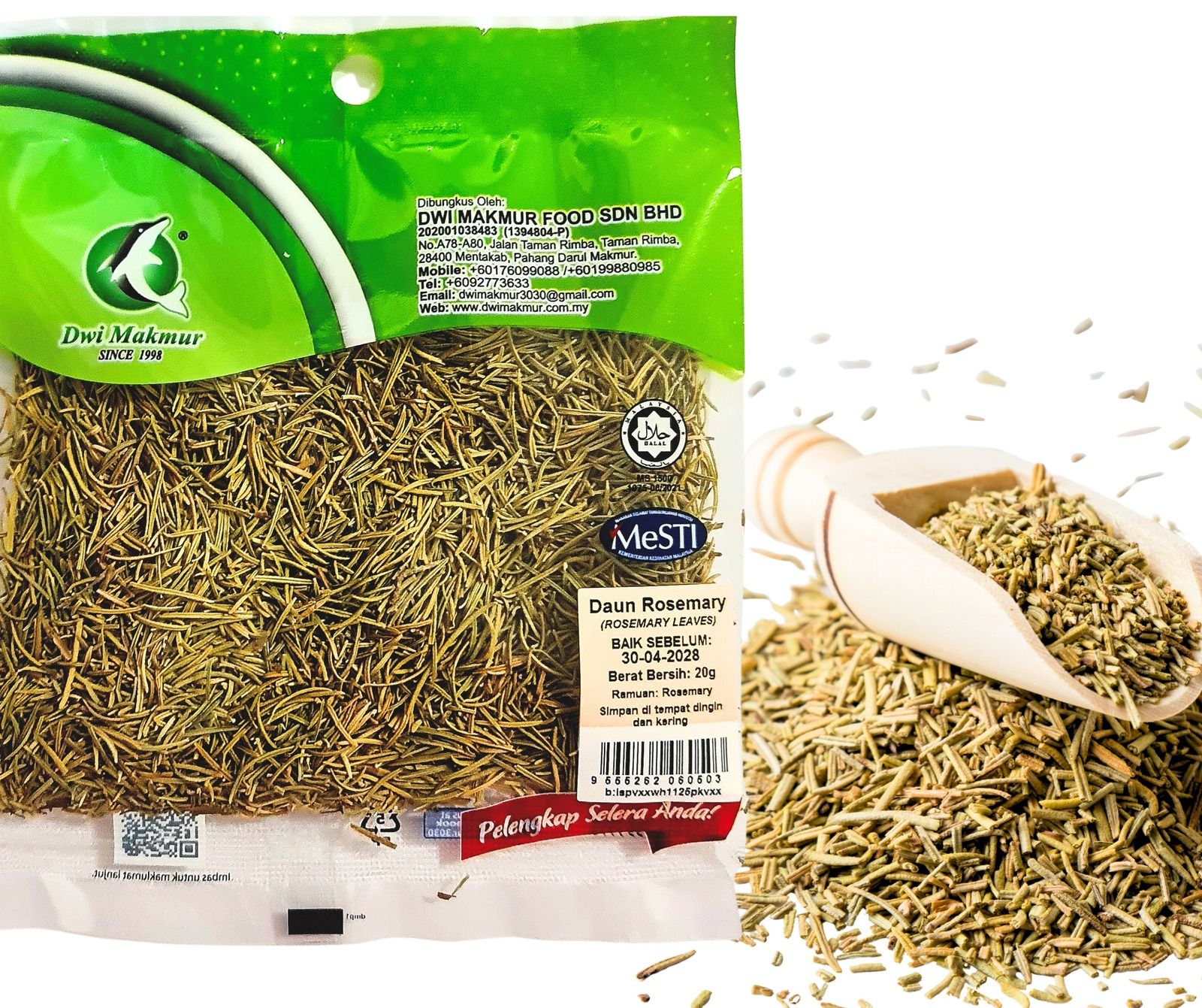 Rosemary Dwi Makmur Brand (OPP) 20 Grams RM4.00 X 10 Units C.Dwi Makmur