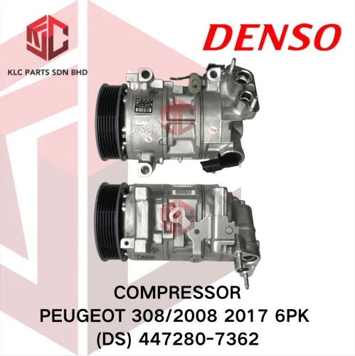 COMPRESSOR PEUGEOT 308/2008 2017 6PK 6SEL16C 3LEG 2PIN 114MM (DS) 447280-7362 / 447150-4724