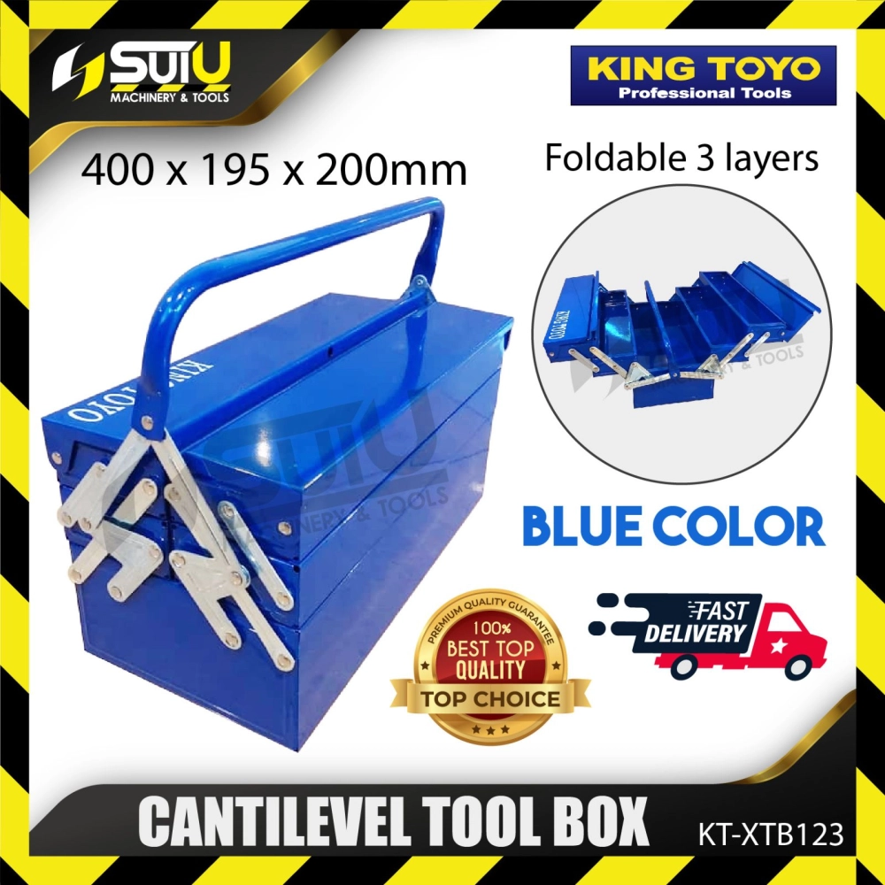 KING TOYO KT-XTB123 3 Layers Cantilevel Tool Box