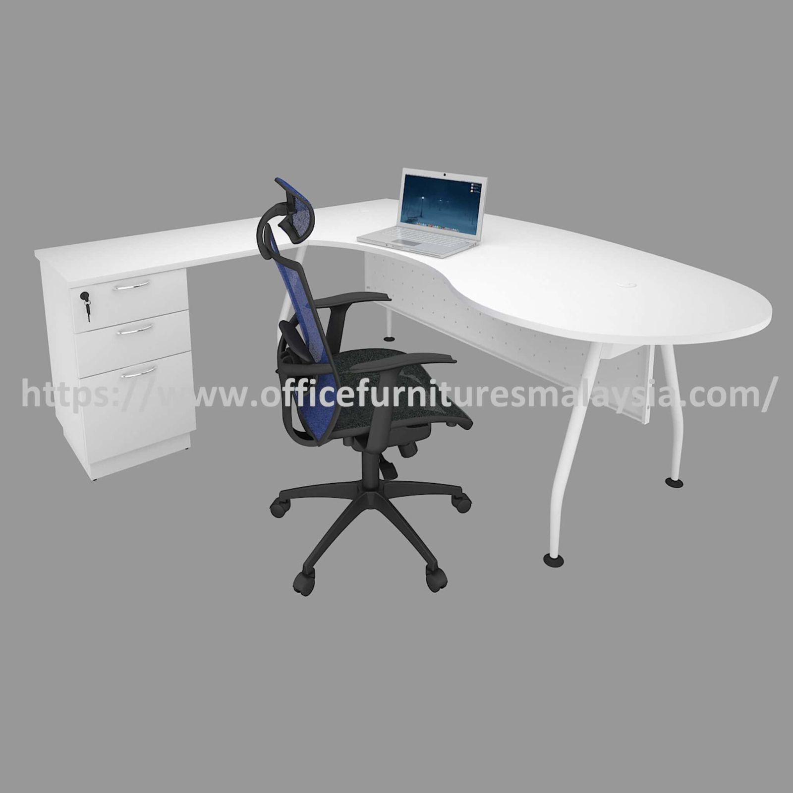 6 ft Curved L Shaped Corner Office Desk OFAM1800