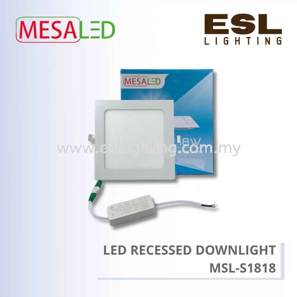 MESALED LED RECESSED DOWNLIGHT 18W ISOLATED DRIVER - MSL-S1818