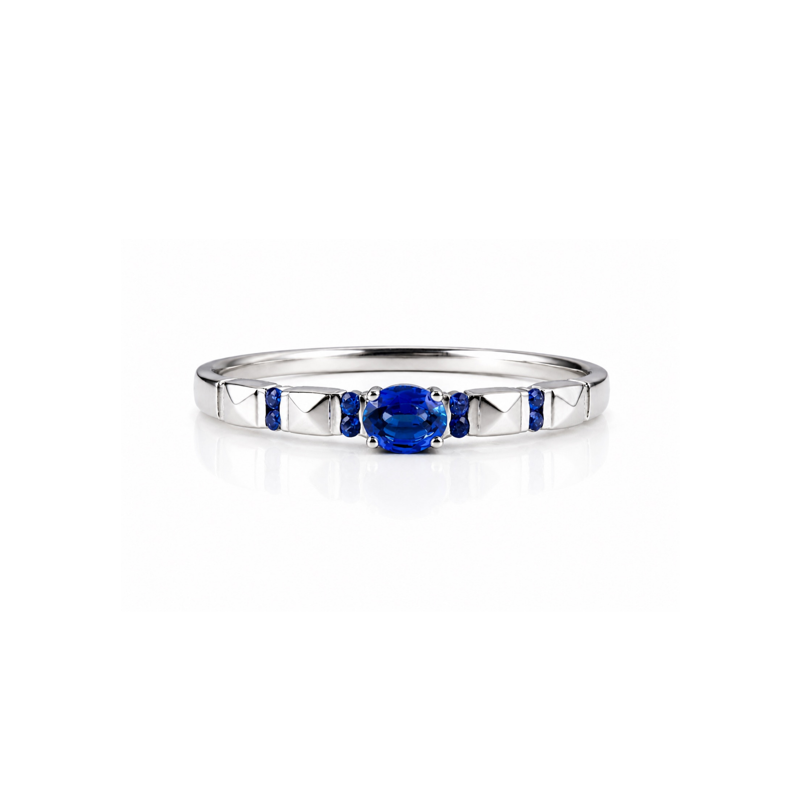Roman & Co庐 Valeria Sapphire Stud Wedding Band