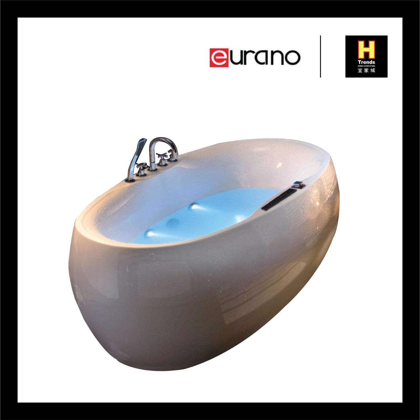 Eurano Stand Alone Massage Bathtub (ERN11683)