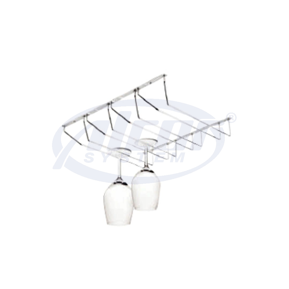 4 Row Glass Holder #GHB-W340-04-SS