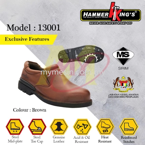 HAMMER KING'S 13001 Safety Shoes - Exclusive Features