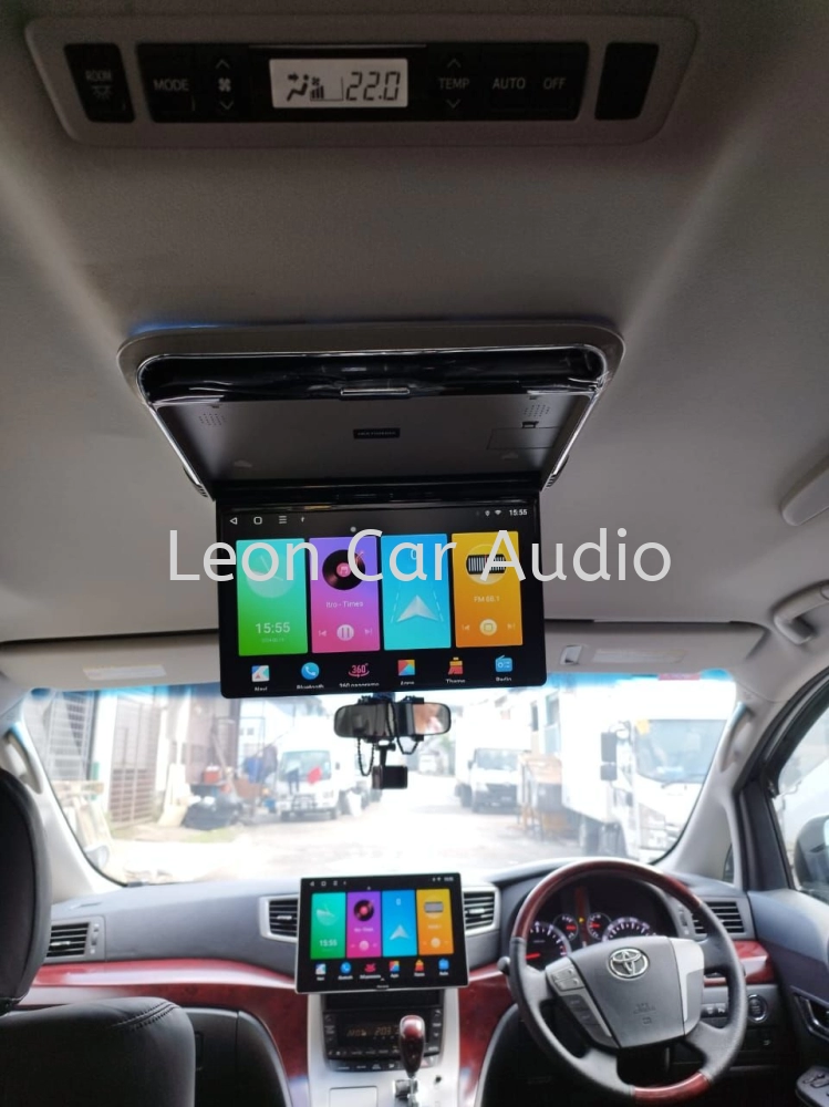 Toyota Vellfire Alphard anh20 14" fhd hdmi usb mp4 roof led monitor