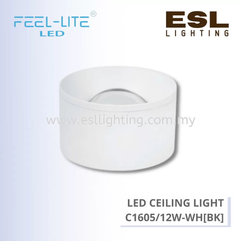 FEEL LITE LED CEILING LIGHT 12W - C1605/12W-WH(BK)