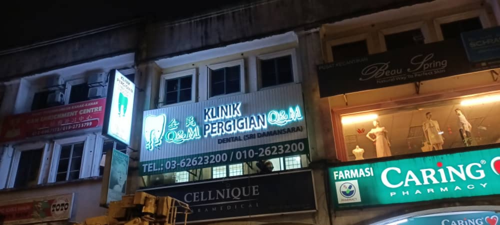 RELIABLE 3D LED OUTDOOR DENTAL CLINIC LETTERING + ALUMINIUM PANEL SIFU IN RASA, BATANG KALI & DESA SEBARAU