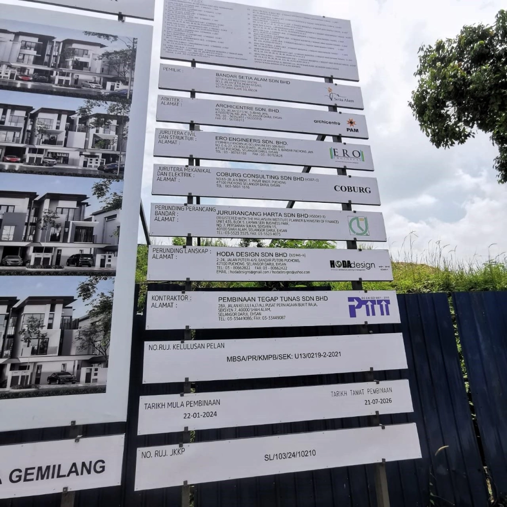 CONSTRUCTION PROJECT BILLBOARD SUPPLIER AT NILAI, SEREMBAN