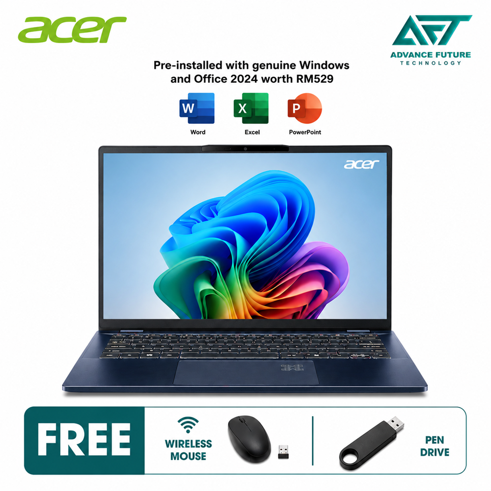 Acer Swift 14 SF14-51-50EF 14" WUXGA OLED Laptop Blue ( Intel Core Ultra 5 226V, 16GB, 512GB SSD, Intel, W11, H&S 2024&M365 )