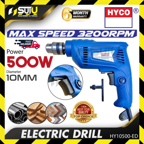 HYCO HY10500-ED 10MM Electric Drill / Gerudi Elektrik 500W - Sui U Machinery & Tools (M) Sdn Bhd