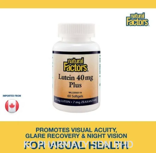 Natural Factors Lutein 40mg PLUS 60 softgels (EXP: 07/24)