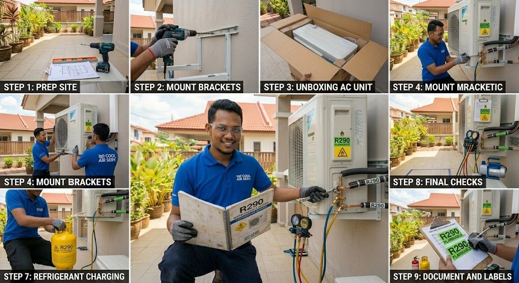 R290 installation step by step