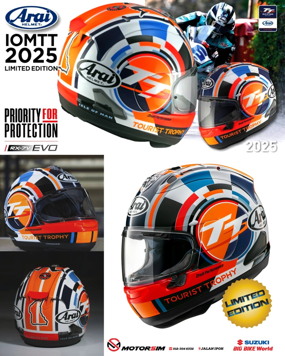 RX-7X EVO 2025 IoM TT Limited Edition ACCESSORIES ARAI Kuala Lumpur (KL), Malaysia, Selangor Dealer, Supplier, Supply, Supplies | MotorSim Sdn Bhd RX-7X EVO 2025 IoM TT Limited Edition ACCESSORIES ARAI Kuala Lumpur (KL), Malaysia, Selangor Dealer, Supplier, Supply, Supplies | MotorSim Sdn Bhd